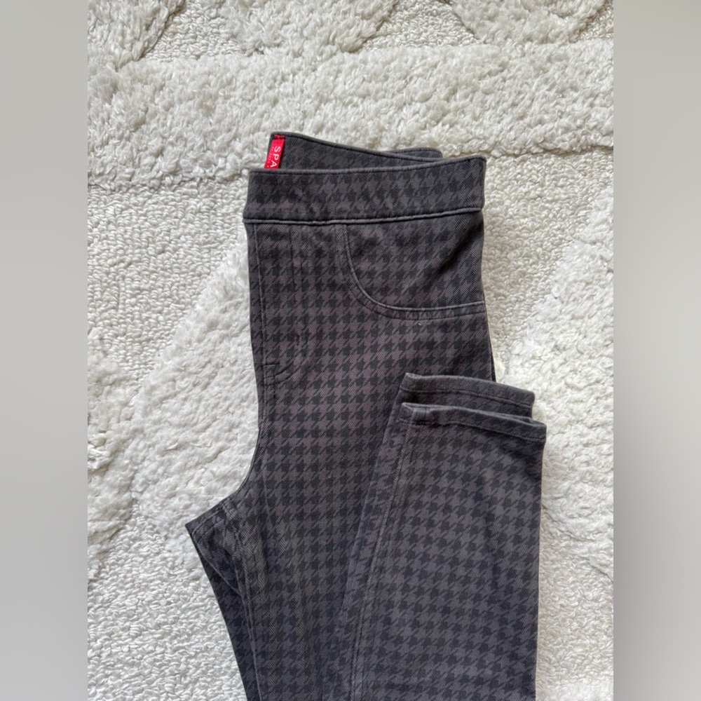 SPANX Black Houndstooth Leggings